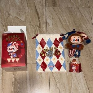 POP MART "Why So Serious" opened authentic Plush with original Drawstring Bag
